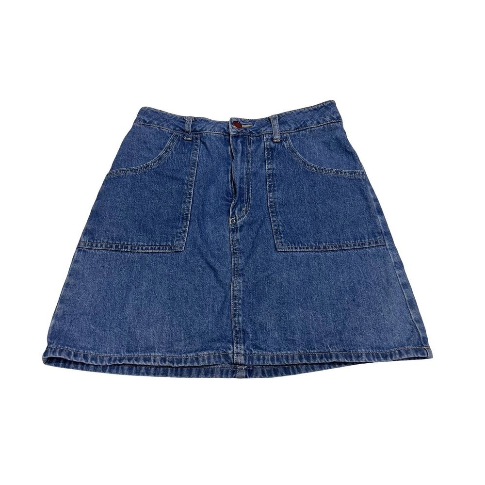 Paris Blues Denim Skirt Womens Blue Jean Mini Skirt Casual Everyday Y2K Sz S